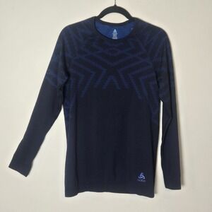 Odlo Wool Natural + Kinship Sz Large Warm Wool Blend Long-Sleeve Crew Baselayer